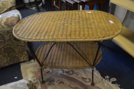 Cane & Metal Framed Coffee Table