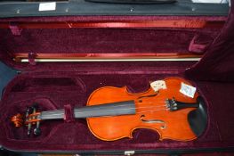 Cased Violin