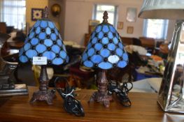 Pair of Leaded Glass Table Lamps