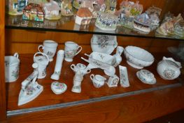 Collection of Aynsley Including Wheelbarrow, Flat