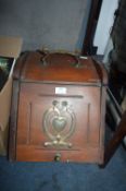 Mahogany Art Nouveau Style Coal Box