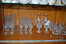 Cut Glass Whiskey Tumblers, Wine Glasses, etc.