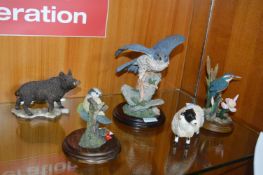 Country Artist Figures; Peregrine Falcon, Kingfish