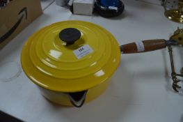 Le Creuset Yellow Enamel Cast Iron Pan