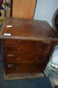 Four Height Mahogany Collectors Chest
