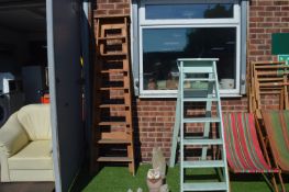 Two Pairs of Wooden Step Ladders