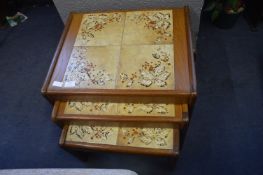 1970's Tile Topped Nest of Tables