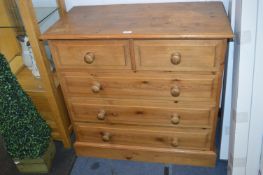 Modern Pine Five Drawer Bedroom Chest