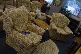Pair of Parker Knoll Tapestry Covered Armchairs