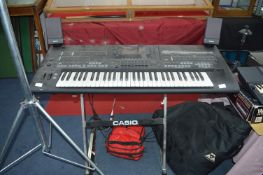 yamaha 10th Anniversary Tyros 4 Keyboard on Stand