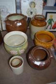 Assorted Pottery Crocks and Planters