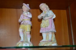 Pair of German Figurines - Boy & Girl