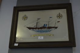 Framed Etched Mirror of the Royal Mail Steam Packe