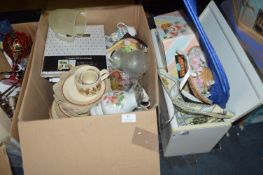 Box of Household Goods and a Bread Bin and Content