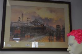 Print by Eric Bottomley - Anlaby Road Railway Cros