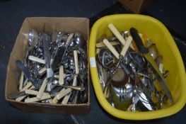 Box and a Bowl of Cutlery