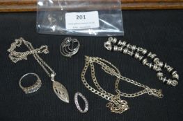 925 Sterling Silver Jewellery; Bracelets, Rings, P