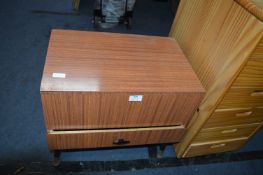 Small Retro Green Baize Lined Storage Chest