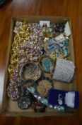 Tray Lot of Costume Jewellery