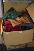 Large Box of Bedding, Christening Covers, etc.