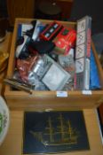 Wooden Box of Assorted Hand Tools, Accessories and