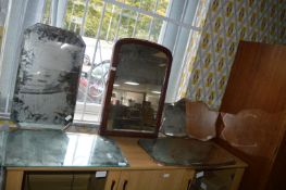 Five Vintage Beveled Edge Wall Mirrors