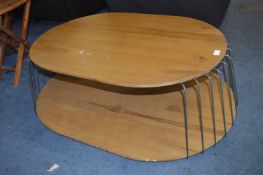 Eastern Coffee Table with Metal Supports