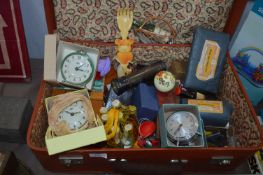 Suitcase of Vintage Collectibles, Miniatures, Alar