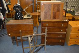 Retro Four Drawer Bedroom Chest, Oak Gate Leg Tabl