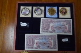 British Armed Forces £1 Notes and Commemorative Me