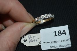 9ct Gold Engagement Ring with Platinum Mount & Cubic Zirconias - Approx 2.2g