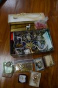 Tin of Vintage Costume Jewellery