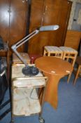 Circular Side Table, Retro Tea Trolley and a Readi