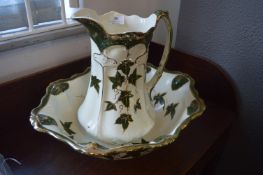 Ivy Leaf Pattern Jug & Bowl Wash Set