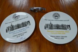 Jaguar Car Mascot and Two Burton Constable Car Ral