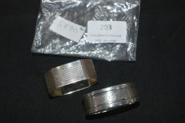 Two Hallmarked Sterling Silver Napkin Rings