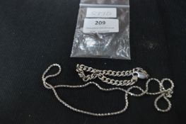 Sterling Silver Chain and a Bracelet