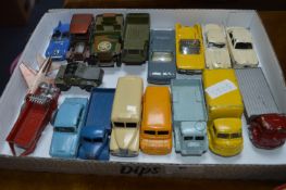 Tray Lot of Playworn Diecast Vehicles Including Di