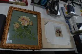 Framed Embroidery and a Marquetry Craft Kit