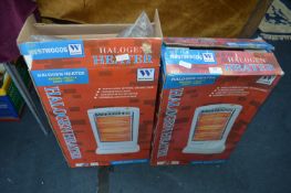 Two Boxed Halogen Heaters