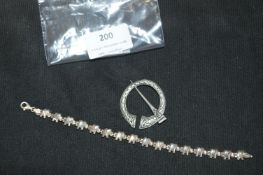 925 Sterling Silver Jewellery; Bracelet, Brooch, e