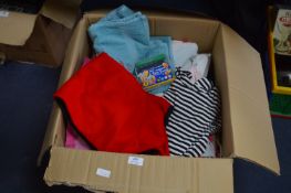 Large Box of Children's Clothes, Towels, etc.