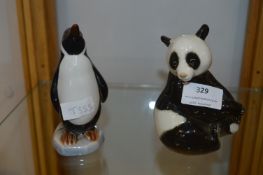 Pottery Panda and a Penguin