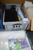 Crate of Stationery Equipment, Laminator, Paper, e
