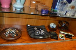 Solitaire Set, Decorative Bowl, and Small Ornament