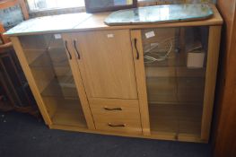 Modern Sideboard with Glass Doors and Shelves