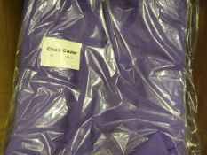 *80 Purple Polycotton Chair Covers