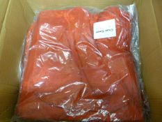 *77 Chair Covers (22x White Brocade & 55x Rosso Crushed Taffeta)