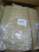 *210 Crushed Taffeta Table Runners (122x Caramel, 84x Emerald & 4x Sea Blue