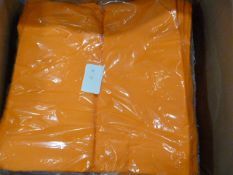 *62 Chair Covers (12x Blue Steel Crushed Taffeta & 50x Orange Polycotton)